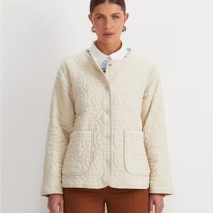 Banana Republic Off-White Quilted Women's Puffer Jacket